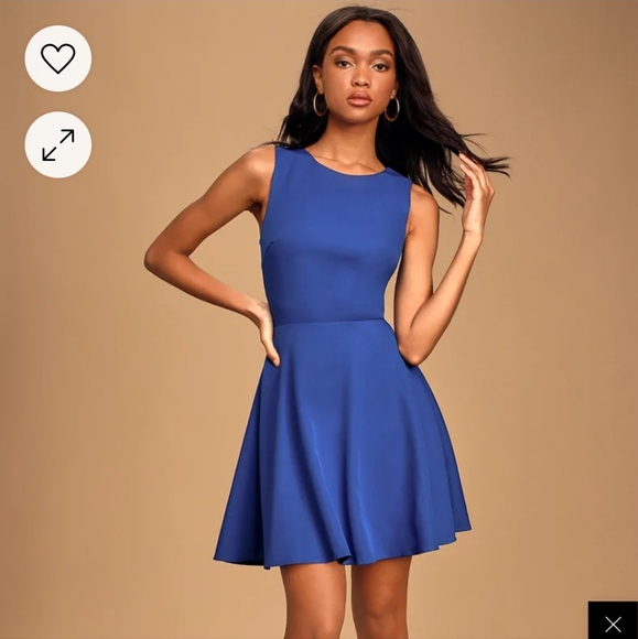 Lulus Dresses & Skirts - Lulus “Just Us” Royal Blue Skater Dress – Size M